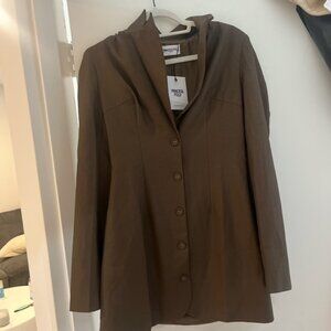 Brown Blazer Dress